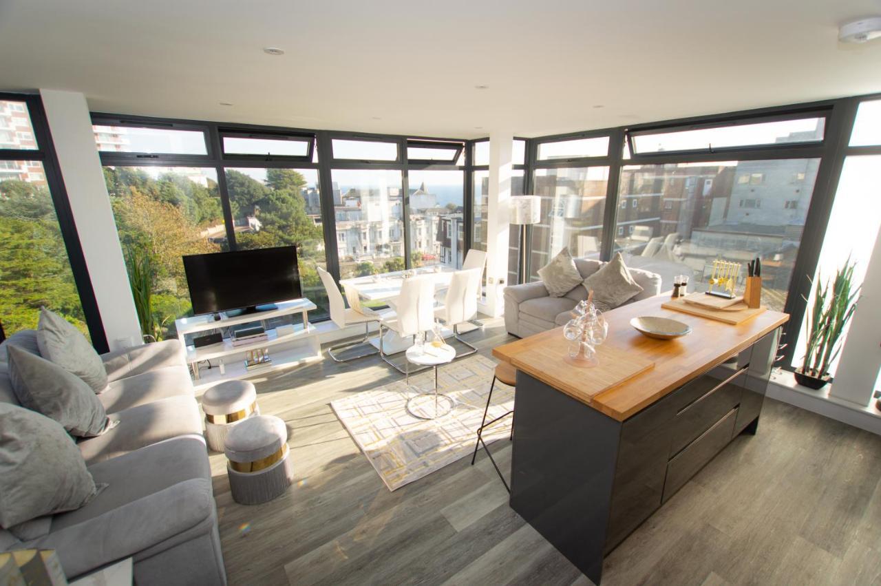 * Panoramic Penthouse With Sea & City Views 伯恩茅斯 外观 照片