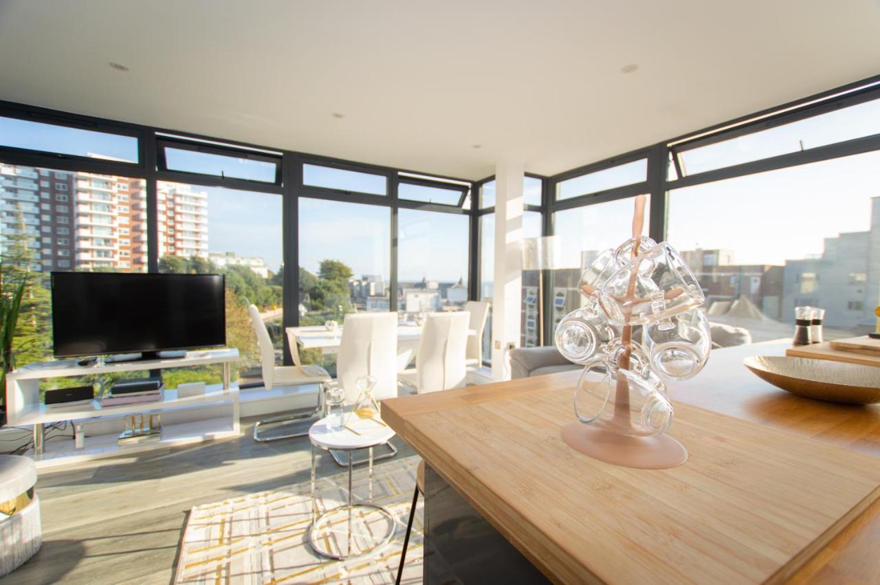 * Panoramic Penthouse With Sea & City Views 伯恩茅斯 外观 照片